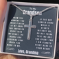 Grandson(s) - Snuggled Right In - Cross Necklace (128.ac.0-2)