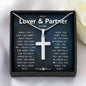 My Lover & Partner in Crime Cross Necklace - I Love You More