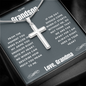 Grandson(s) - Snuggled Right In - Cross Necklace (128.ac.0-1)
