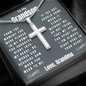 Grandson(s) - Snuggled Right In - Cross Necklace (128.ac.0-2)