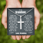 Grandson(s) - Snuggled Right In - Cross Necklace (128.ac.0-2)