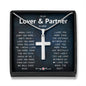 My Lover & Partner in Crime Cross Necklace - I Love You More