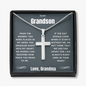 Grandson(s) - Snuggled Right In - Cross Necklace (128.ac.0-1)