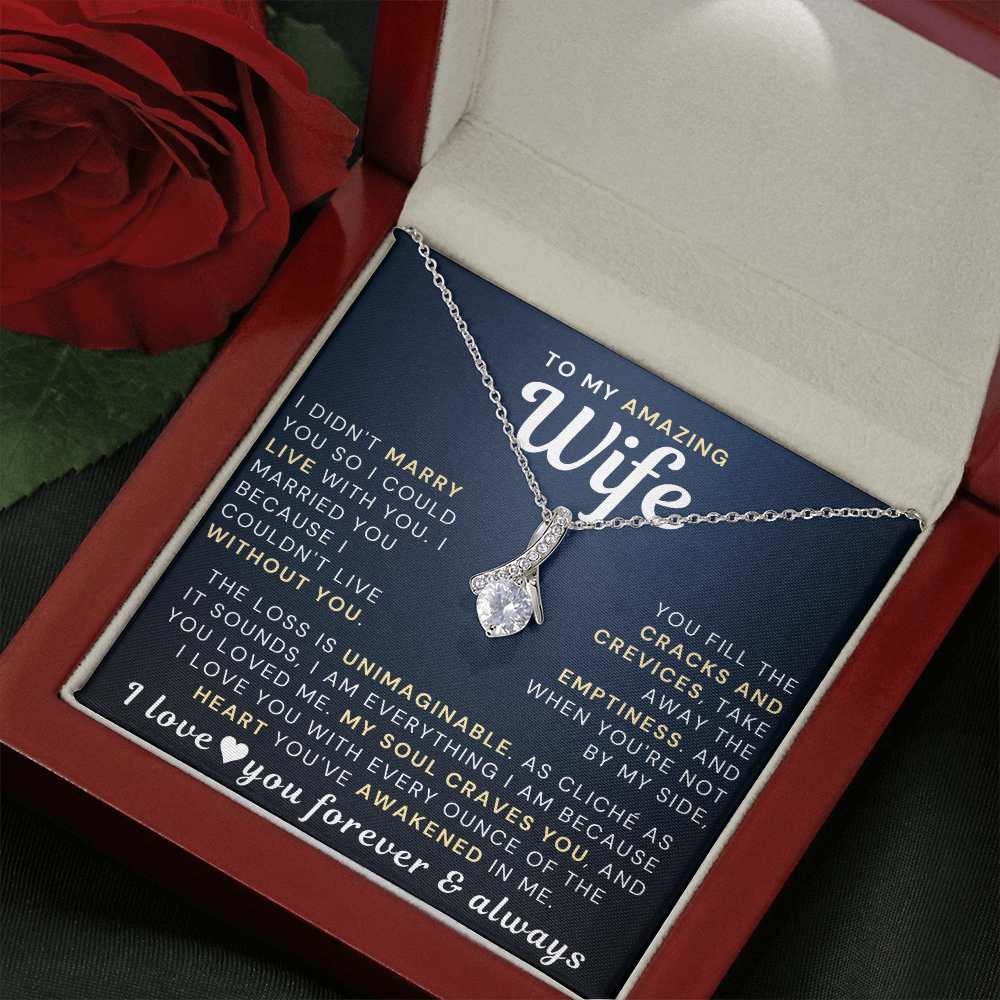 To My Amazing Wife Necklace - With The Heart You've Awakened In Me (189.lk.018)