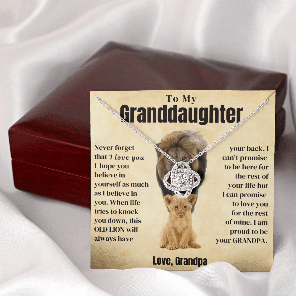 My Granddaughter Necklace - This Old Lion Will Always Have Your Back (162.lk.314)