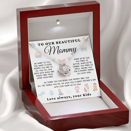To Our Beautiful Mommy Necklace - From Young Kids (m.015oks.lk)
