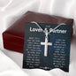My Lover & Partner in Crime Cross Necklace - I Love You More
