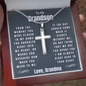 Grandson(s) - Snuggled Right In - Cross Necklace (128.ac.0-2)