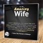 My Amazing Wife Message Display Stand - I Couldn't Live Without You