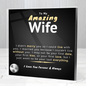 My Amazing Wife Message Display Stand - I Couldn't Live Without You