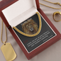 To My Son / Step Son / Foster Son Cuban Link Chain Necklace (clc.8)