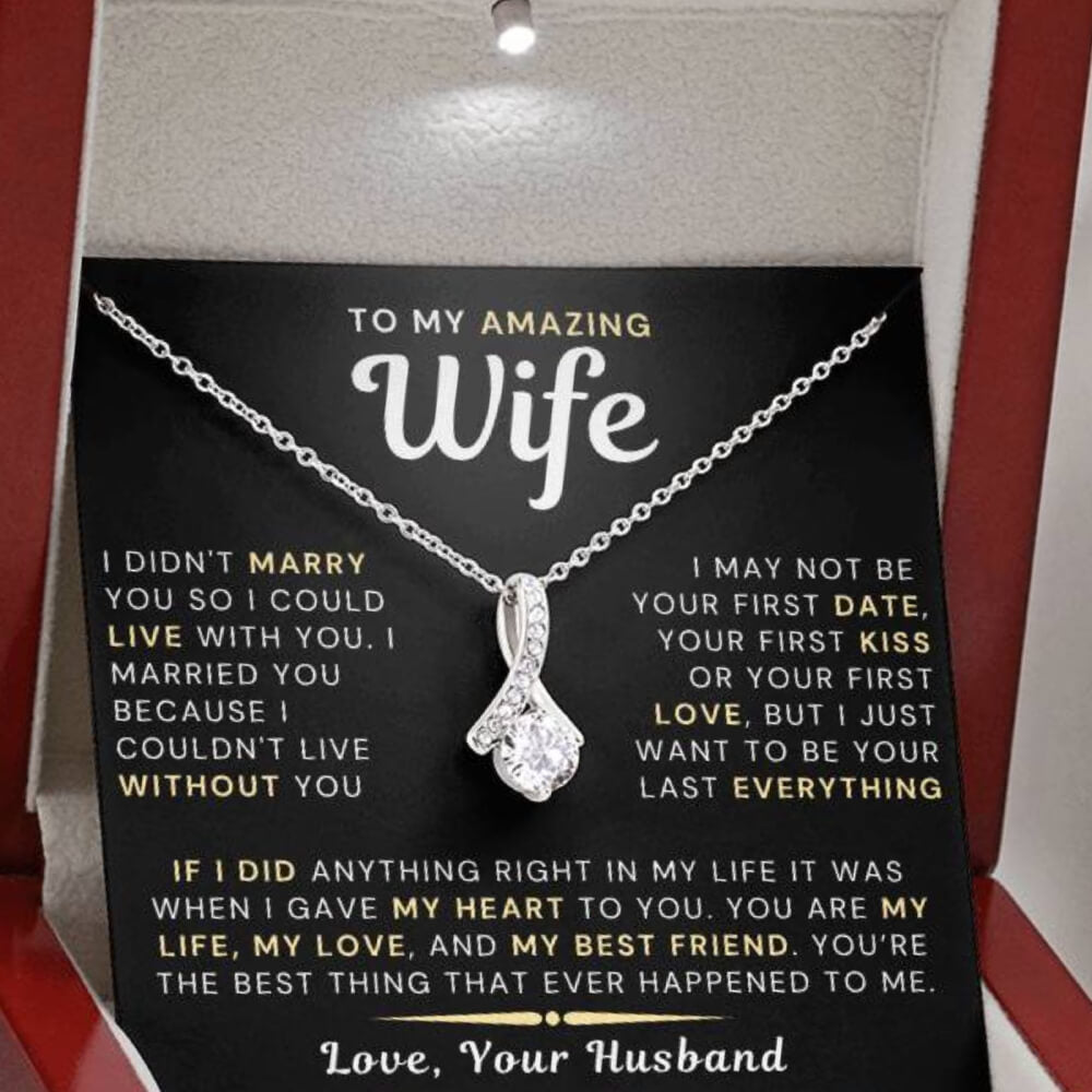 My Amazing Wife Necklace - I Couldn't Live Without You (189.al.006-10)