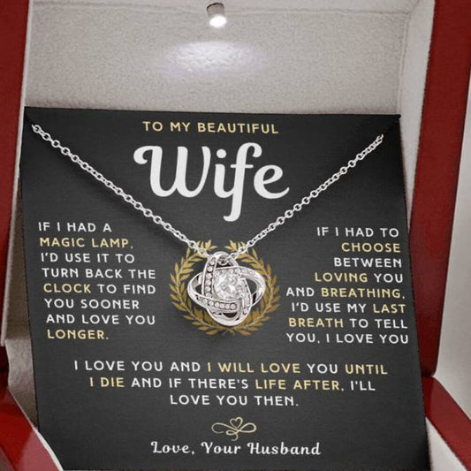 To My Beautiful Wife Necklace - If I had a magic lamp (189.lk.030-5)