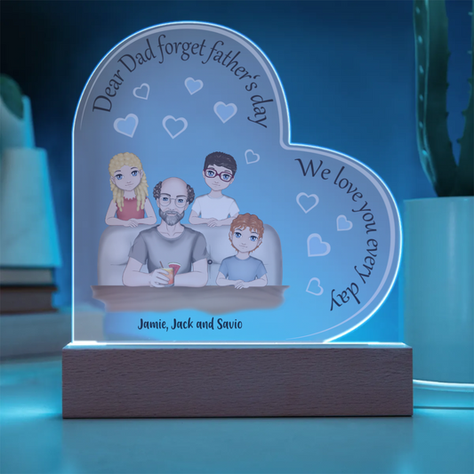 To Dad Acrylic Heart Plaque (d.1.ach) - Personalize ⬇️