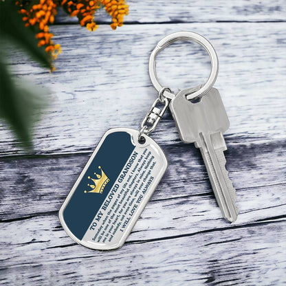 Beloved Grandson Keychain Pages End 128.dk.003