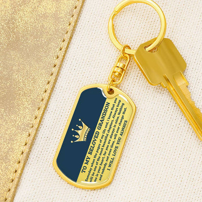 Beloved Grandson Keychain Pages End 128.dk.003