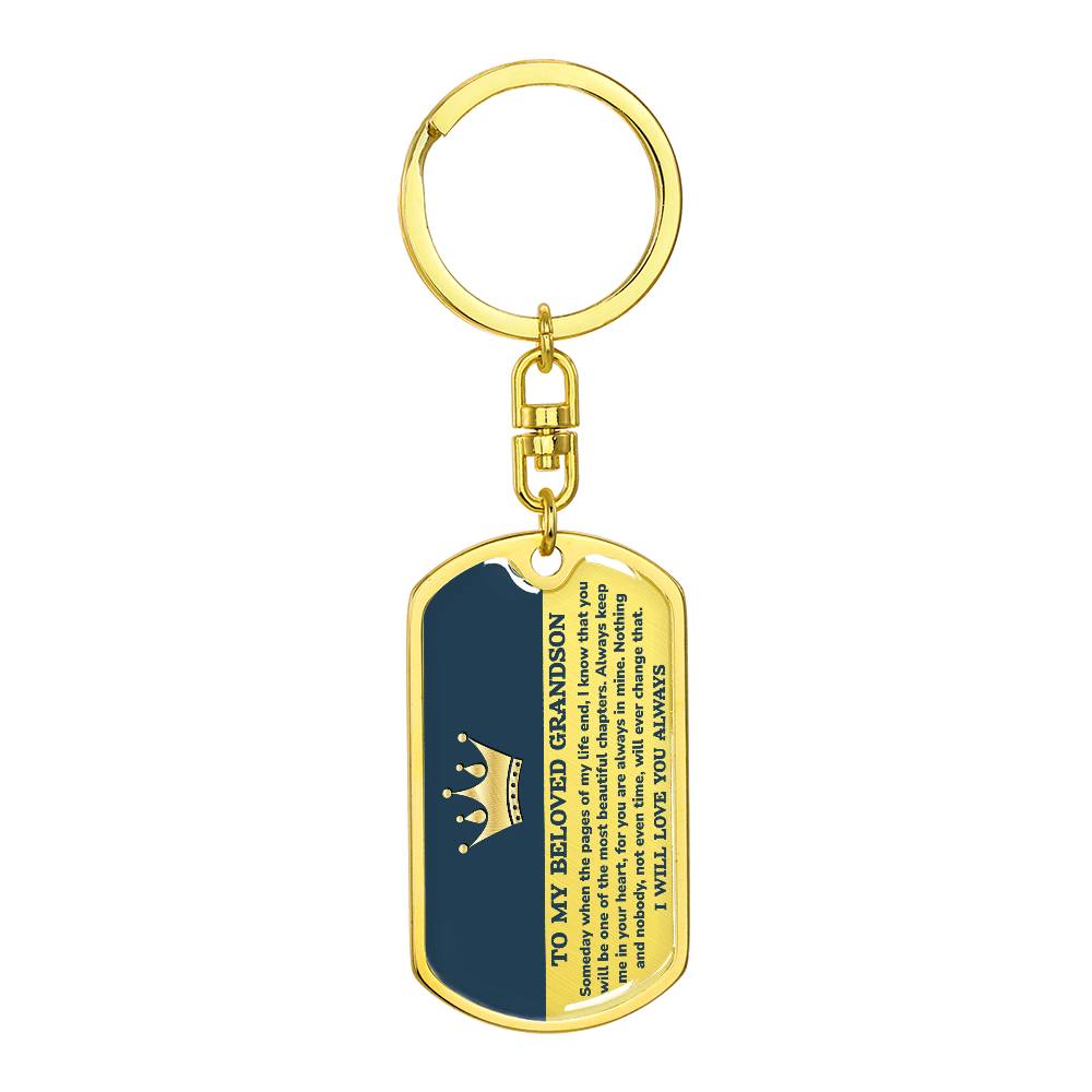 Beloved Grandson Keychain Pages End 128.dk.003