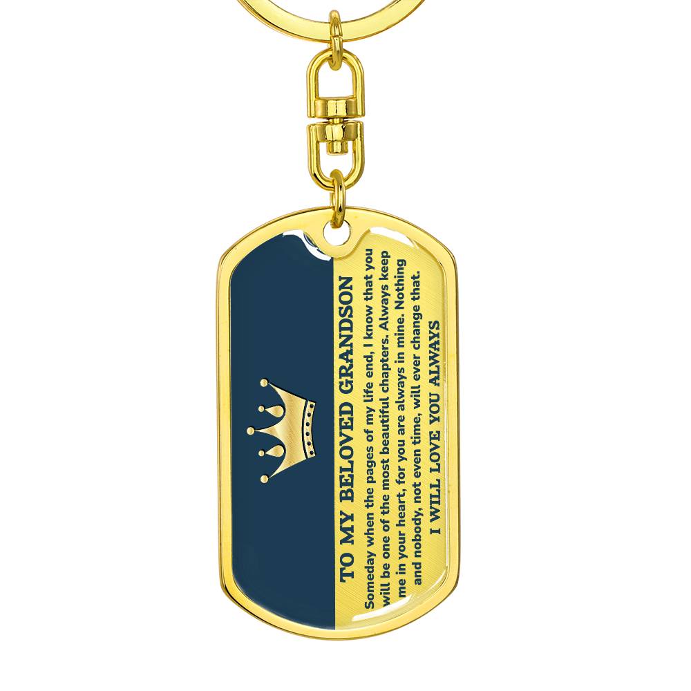 Beloved Grandson Keychain Pages End 128.dk.003
