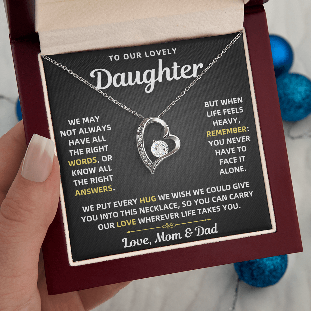 To Our Daughter Necklace From Mom & Dad – Forever Love Gift