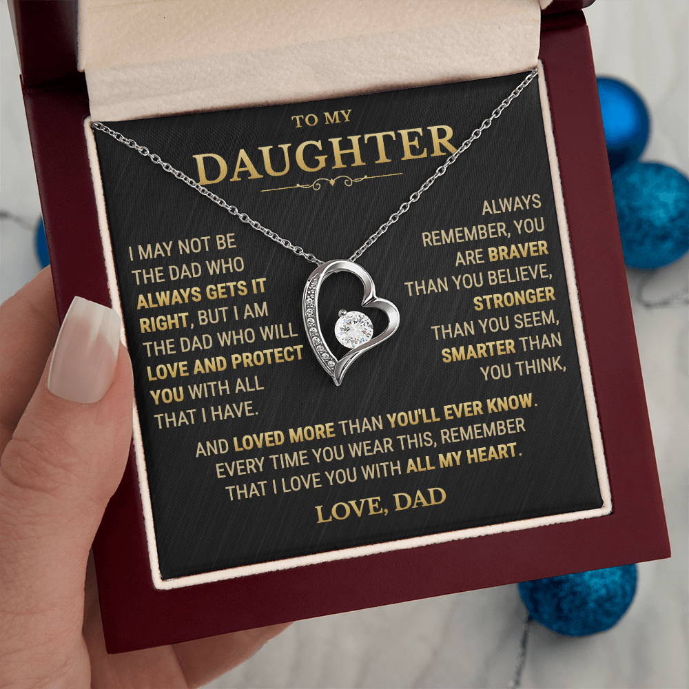 To My Daughter Necklace From Dad – The Dad Who Will Love And Protect You