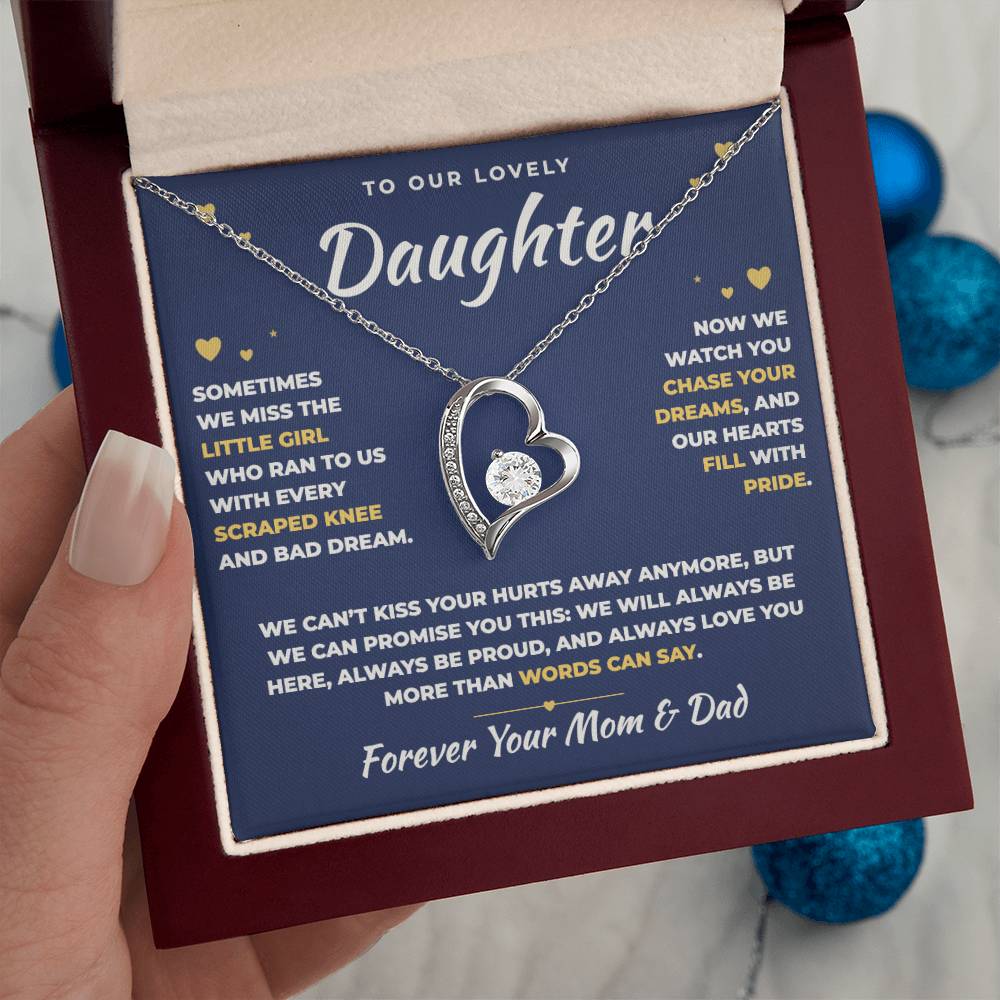 To Our Daughter Necklace From Mom & Dad – Our Hearts Fill With Pride