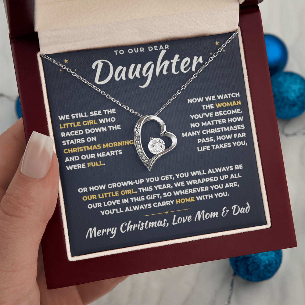 To Our Daughter Christmas Necklace From Mom & Dad – Always Our Little Girl (md.lg.1.fl)