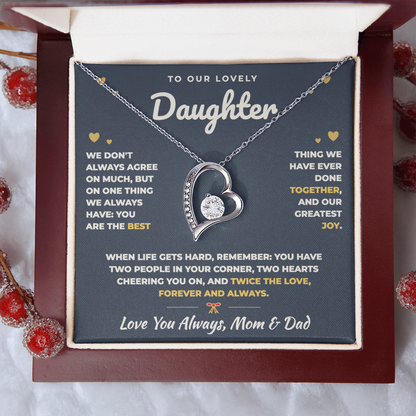 To Our Daughter Necklace From Mom & Dad – The Best Thing We Ever Did Together