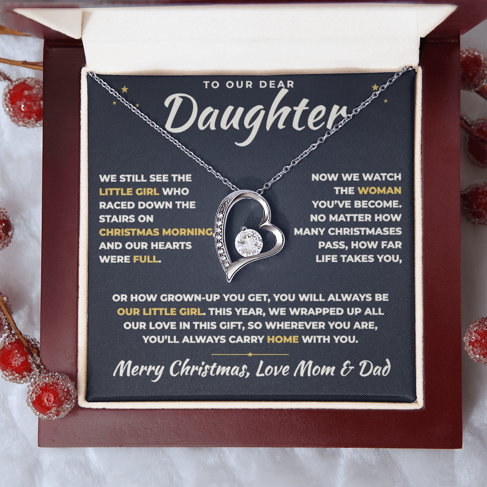 To Our Daughter Christmas Necklace From Mom & Dad – Always Our Little Girl (md.lg.1.fl)