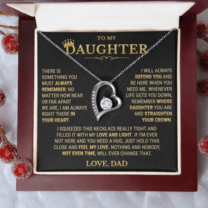 To My Daughter Necklace From Dad – Remember Whose Daughter You Are