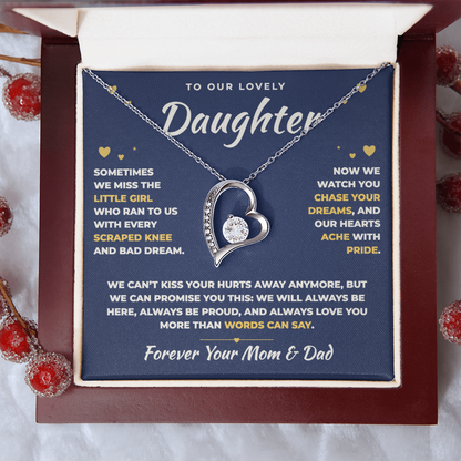 To Our Daughter Necklace From Mom & Dad – Our Hearts Ache With Pride