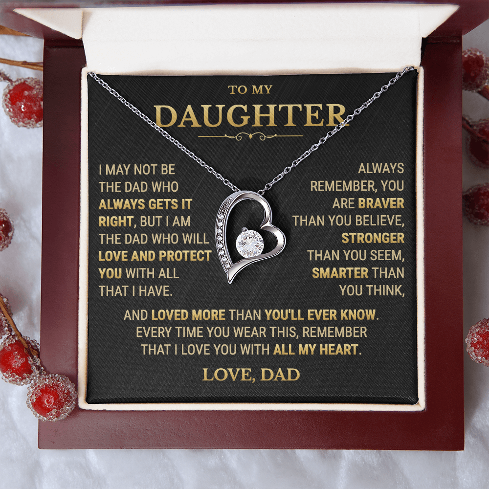 To My Daughter Necklace From Dad – The Dad Who Will Love And Protect You