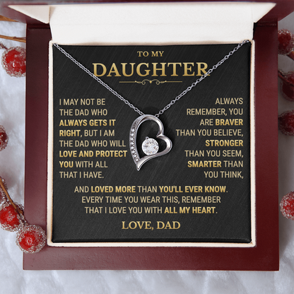 To My Daughter Necklace From Dad – The Dad Who Will Love And Protect You