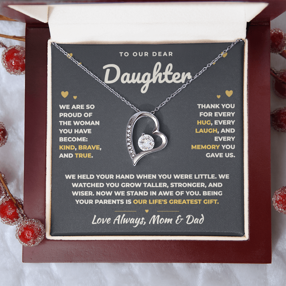 To Our Daughter Necklace From Mom & Dad – Our Life's Greatest Gift (md.proud.1.fl)
