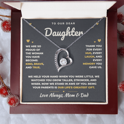 To Our Daughter Necklace From Mom & Dad – Our Life's Greatest Gift