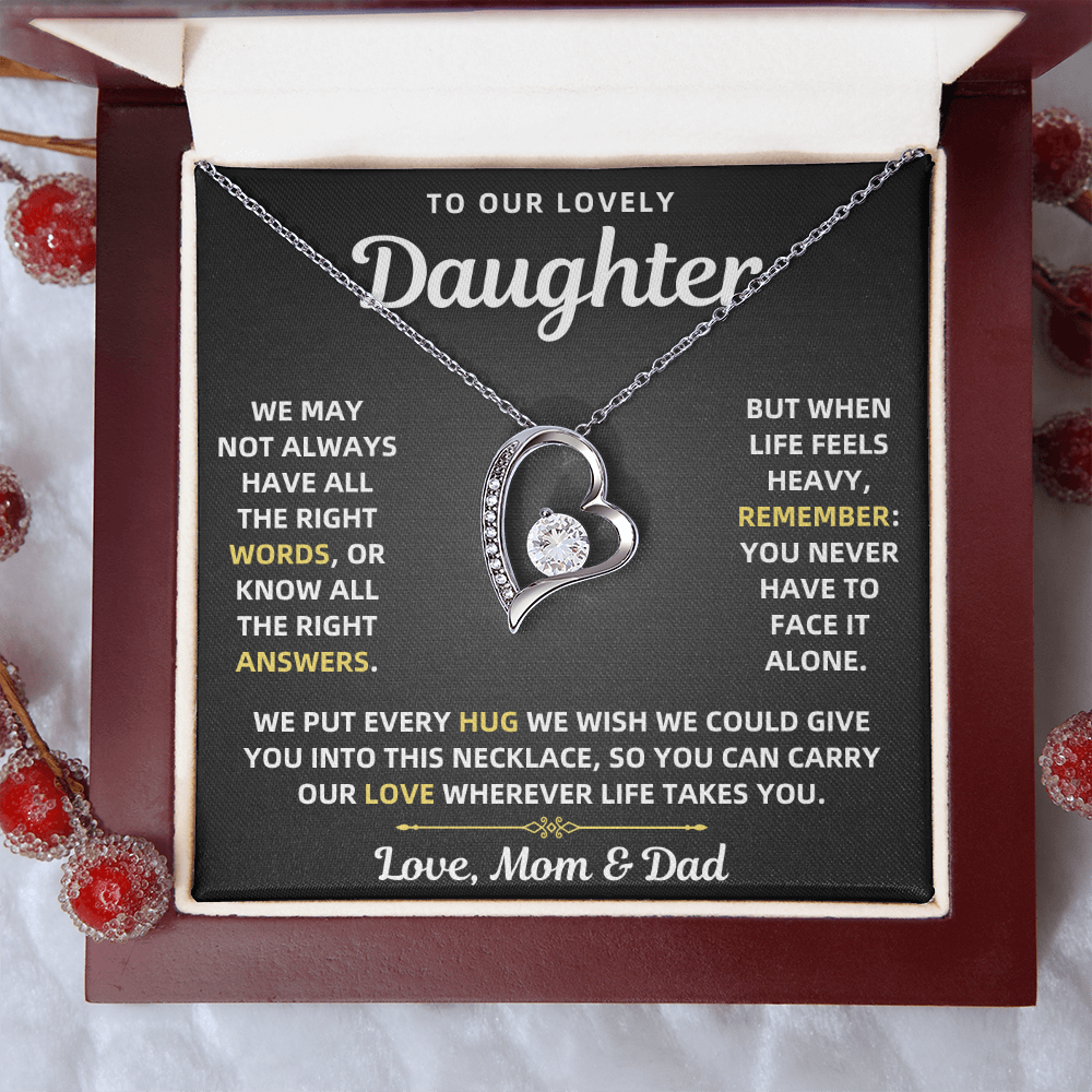 To Our Daughter Necklace From Mom & Dad – Forever Love Gift