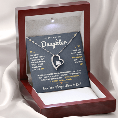 To Our Daughter Necklace From Mom & Dad – The Best Thing We Ever Did Together