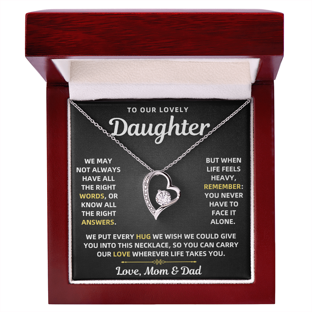 To Our Daughter Necklace From Mom & Dad – Forever Love Gift