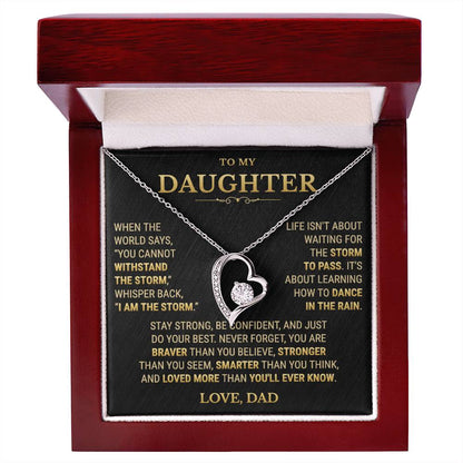 To My Daughter Necklace From Dad – I Am The Storm
