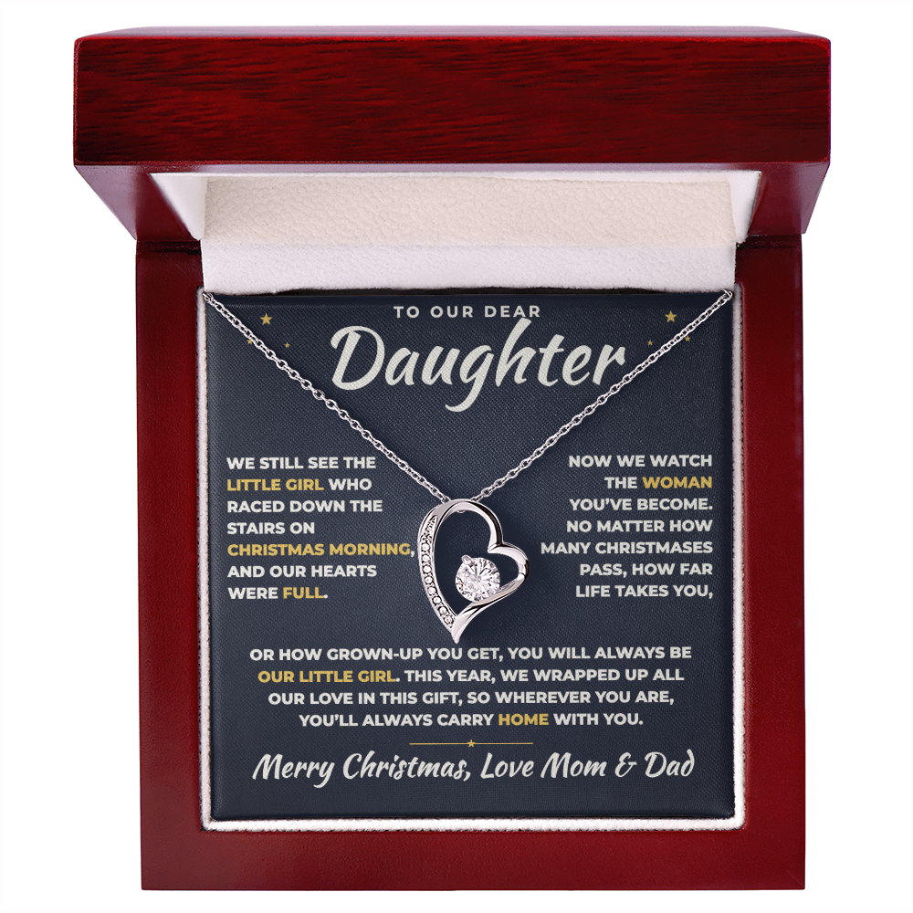 To Our Daughter Christmas Necklace From Mom & Dad – Always Our Little Girl (md.lg.1.fl)