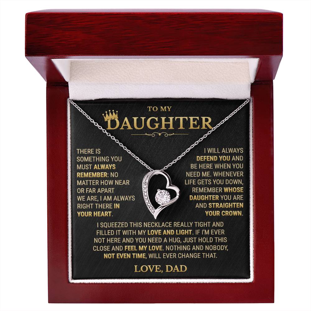 To My Daughter Necklace From Dad – Remember Whose Daughter You Are