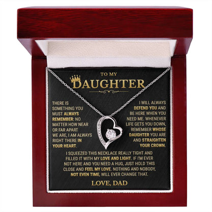 To My Daughter Necklace From Dad – Remember Whose Daughter You Are