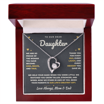 To Our Daughter Necklace From Mom & Dad – Our Life's Greatest Gift