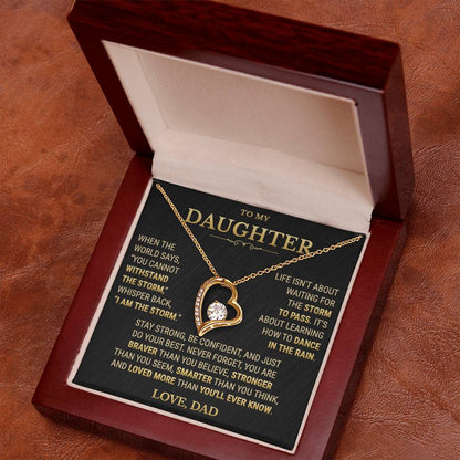 To My Daughter Necklace From Dad – I Am The Storm