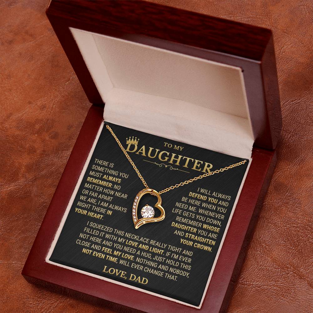 To My Daughter Necklace From Dad – Remember Whose Daughter You Are