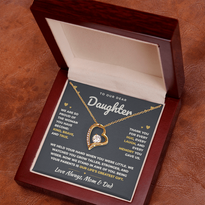 To Our Daughter Necklace From Mom & Dad – Our Life's Greatest Gift