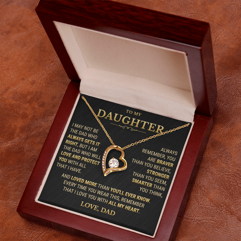 To My Daughter Necklace From Dad – The Dad Who Will Love And Protect You