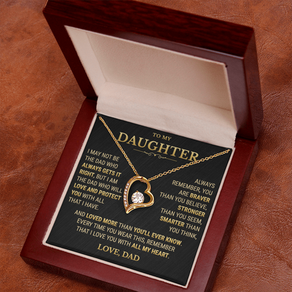 To My Daughter Necklace From Dad – The Dad Who Will Love And Protect You