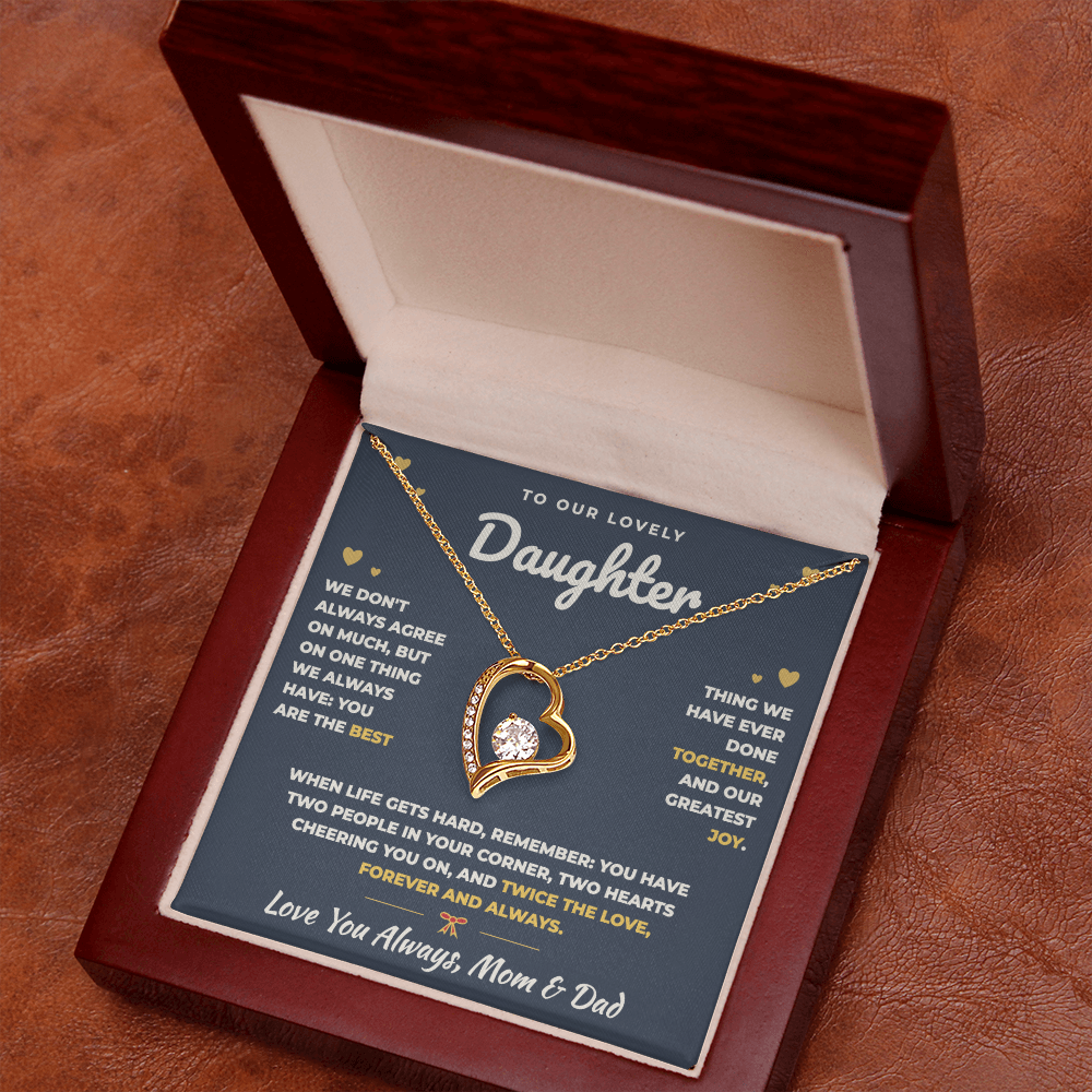 To Our Daughter Necklace From Mom & Dad – The Best Thing We Ever Did Together (md.both.2.fl)