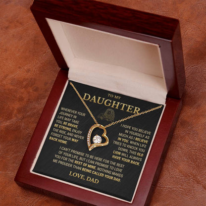 To My Daughter Necklace From Dad – This Old Lion Will Always Have Your Back