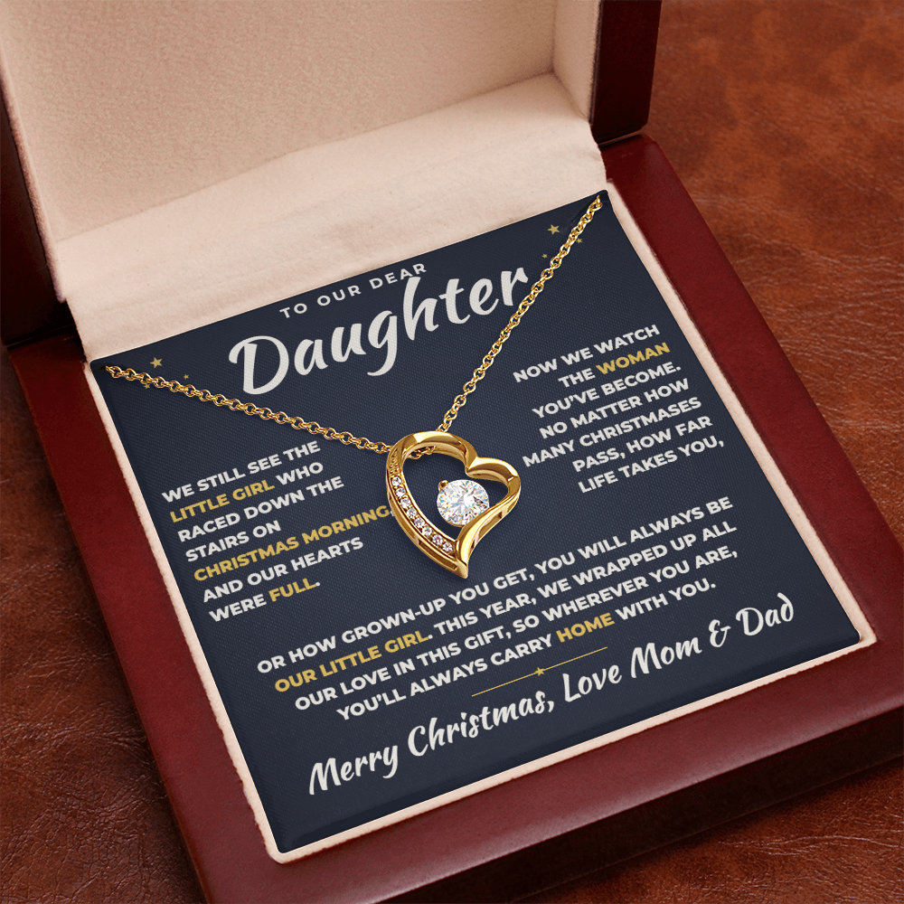 To Our Daughter Christmas Necklace From Mom & Dad – Always Our Little Girl (md.lg.1.fl)